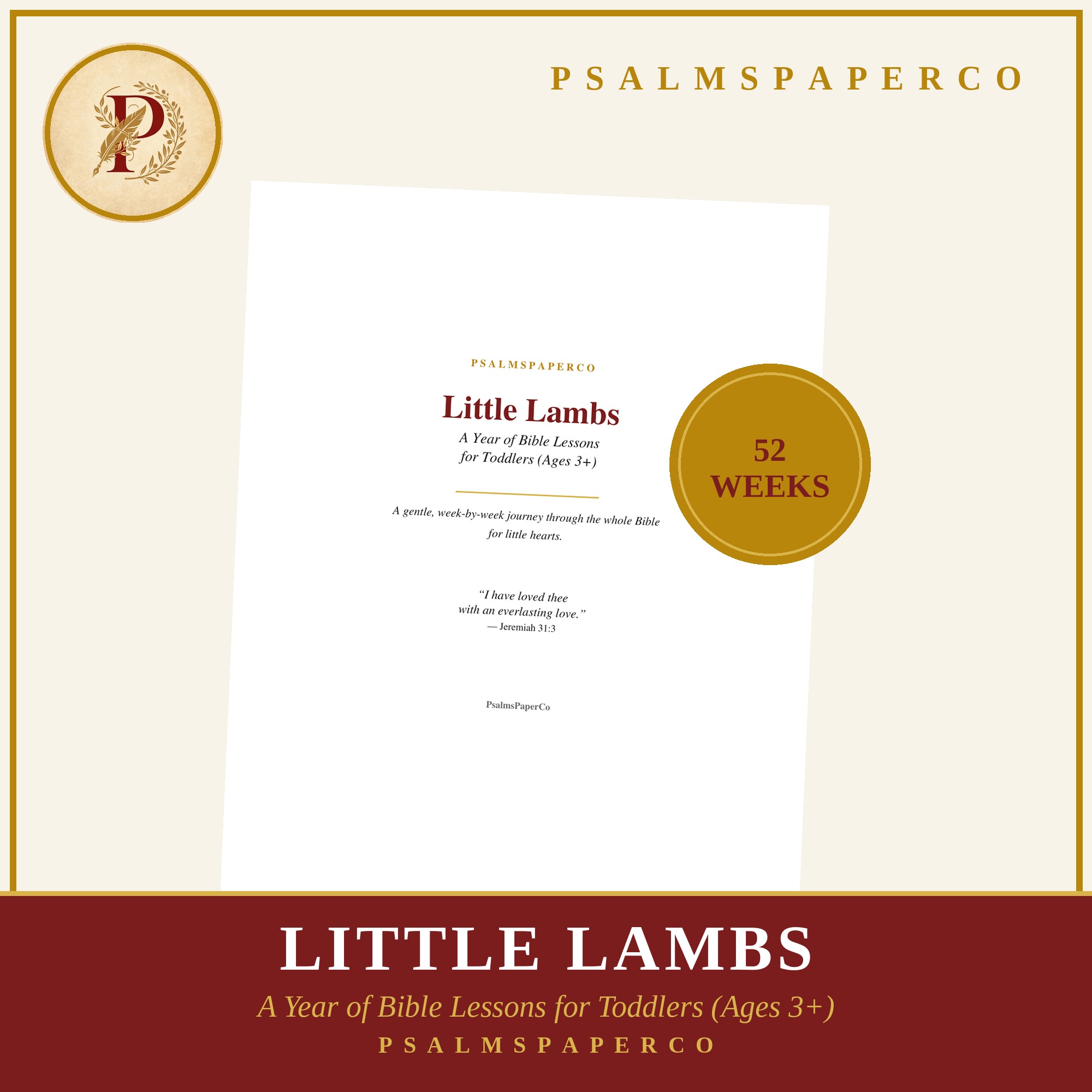 Little Lambs: A Year of Bible Lessons for Toddlers